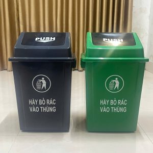 thùng rác nhựa 40l nắp lật
