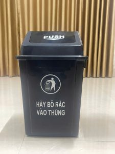 Thùng rác nhựa 40L nắp lật