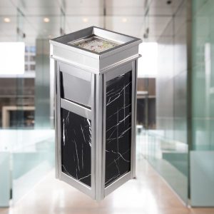 thùng rác đá hoa cương